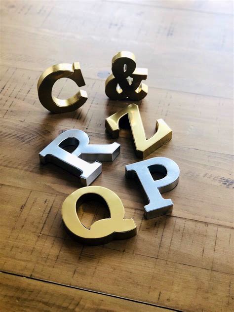 small metal letters for decorating